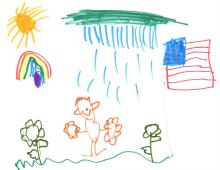 Rain and Flag