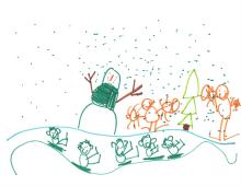 Snowmen and Sledding